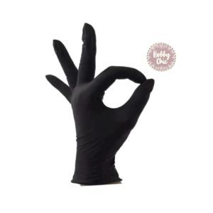 Guantes  de nitrilo  NEGROS talla M.      100u