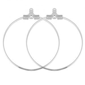 Ganchos  REDONDOS de acero inoxidable plateados    10 u