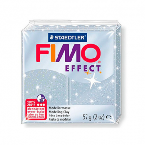 FIMO EFFECT  color  PLATA GLITTER .     57g
