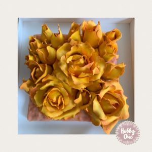 EXCLUSIVO CUADRO DE ROSAS AMARILLAS    24 x 24 cm  1u