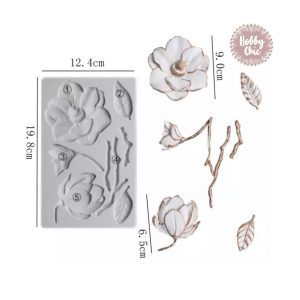 Gran Molde de silicona MAGNOLIAS 1.    1u