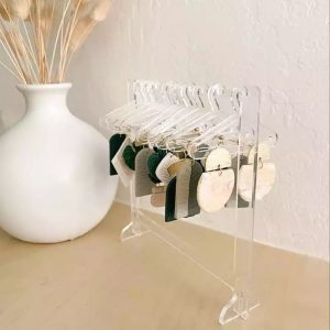 Set Mini perchero de acrílico con 10 colgadores       1 set