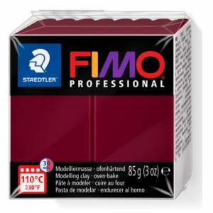FIMO profesional color   ROJO BURDEOS .    85g