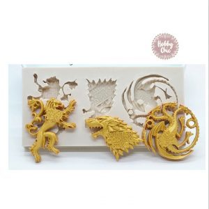 Molde de silicona 3 figuras Juego de Tronos       1u