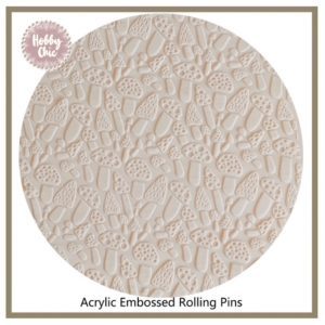 Rodillo de acrílico para texturar diseño:    SETAS  1u