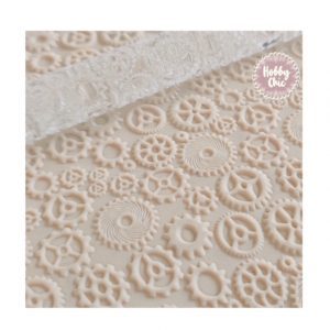 Rodillo de acrílico para texturar arcilla diseño STEAMPUNK   1 u