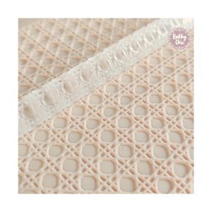 Rodillo de acrílico para texturar arcilla diseño TEJIDO ANTIGÜO   1 u