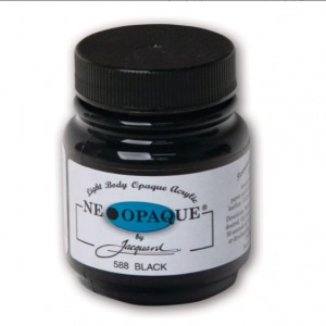 Jacquard Neopaque pintura acrílica y téxtil   NEGRO.   66ml