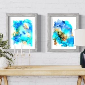 Taller ON LINE pintura cuadro con tintas al alcohol.    Sábado 27/9