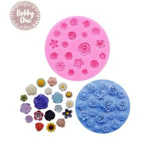 Molde de silicona  19 FLORES PEQUEÑITAS    1u