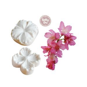 Molde de silicona de nervadura de FLOR DE MANZANO  1 par