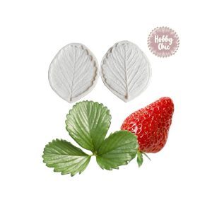 Molde de silicona de nervadura de HOJAS de FRUTILLA      1par