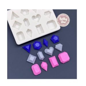 Molde de silicona  modelo PIEDRAS PRECIOSAS   1u