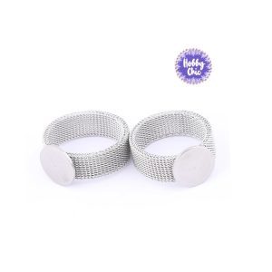 Base ANILLO  TIPO TOUS  de acero inoxidable ACERO 1u