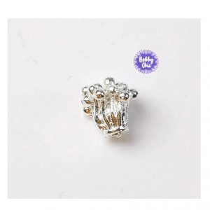 Centros de flores  PEQUEÑAS color PLATEADO.   10u