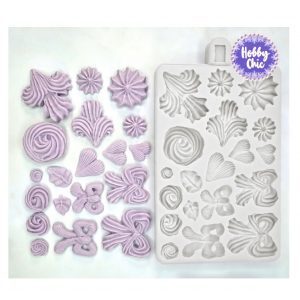 Molde de silicona 19 FORMAS DE MERENGUE      1 u