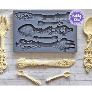 Molde  XXL de silicona SERVICIO VINTAGE.    1u