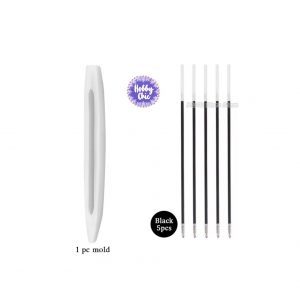 Molde de silicona LÁPIZ con 5 tintas negras    1u