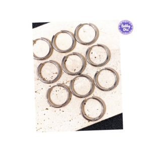 Argollas de acero inoxidable plateados    10 u