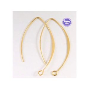Ganchos de acero inoxidable dorados forma V   10u