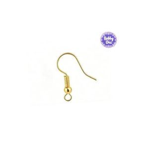 Pendientes de acero inoxidable dorados   100 u