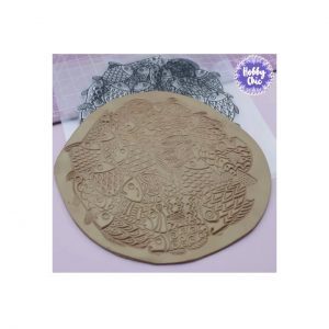 Sello de textura de silicona  modelo: PECES  1u