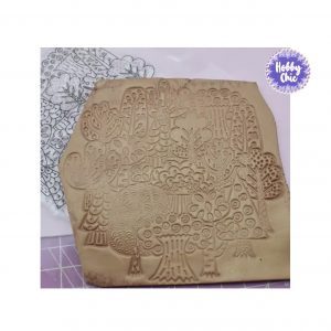 Sello de textura de silicona  modelo: ÁRBOLES.  1u