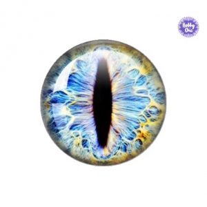 Ojos XXXL  de Vidrio   1 par 40 mm  CELESTE VILU