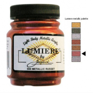 Jacquard Lumiere pintura acrílica metalizada  color   METALLIC  RUSSET  66 ml