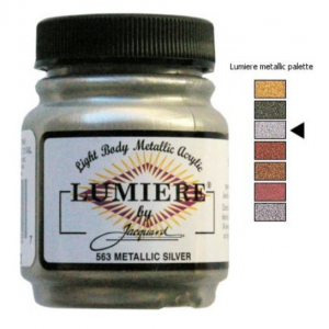 Jacquard Lumiere pintura acrílica metalizada  color   METALLIC SILVER  66 ml