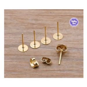 Bases de aro  de acero inoxidable  DORADO  20u   6mm