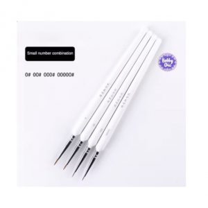 Set  de 4 MINIATURA  pinceles de pelo natural          4 unidades