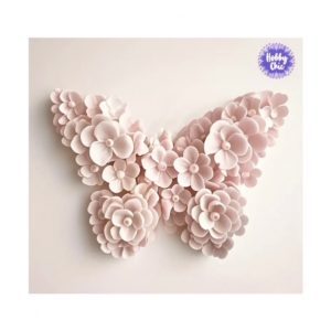 Molde de silicona con  MARIPOSA de flores   1u