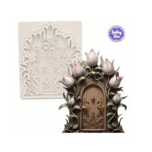 Molde de silicona  PUERTAS  CON FLORES.     1u