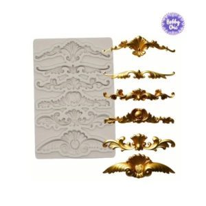 Molde de silicona con diseños  ESTILO BARROCO  1u