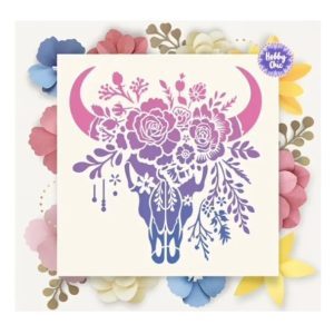 Sténcil de plástico  CRÁNEO DE BÚFALO    1u