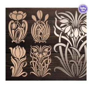 Pack de 4 sténcil  ART DECO 2   1pack