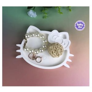 Molde de BANDEJA de silicona para resina diseño HELLO KITTY   1u