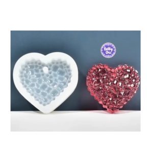 Molde CORAZÓN CON CRISTALES   1u