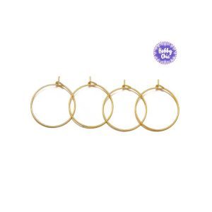 Ganchos  REDONDOS DORADOS acero inoxidable   10u