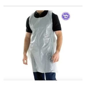 Delantal de plástico desechable.     10u