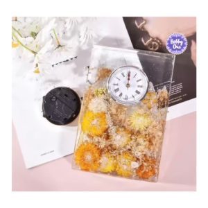 Pack molde RECTÁNGULAR  GRANDE + RELOJ   para resina    1u