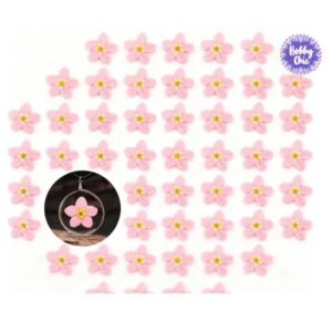 Pack de 50 piezas de FLORES  SECAS   NO ME OLVIDES  color ROSA          1u