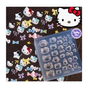Mini Molde de silicona  HELLO KITTY     1u