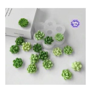 Molde  de silicona  MINI SUCULENTAS      1u